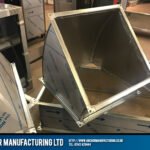 Stainless steel air extraction ducting angled