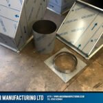 Stainless steel air extraction ducting components