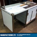 Catering hot cupboard base unit 2-1 detail kitchen fabrication sheffield