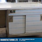 Catering hot cupboard sliding drawers kitchen fabrication sheffield