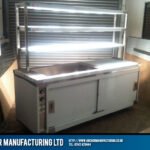 Catering hot cupboard with lighting front kitchen fabrication sheffield