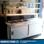 Catering hot cupboard with heathed gantry front kitchen fabrication sheffield