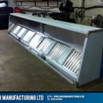 Large stainless steel extraction canopy