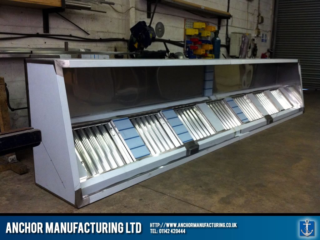 Long Kitchen Canopy Air Extraction unit