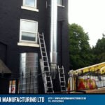Kitchen canopy ducting extraction installation